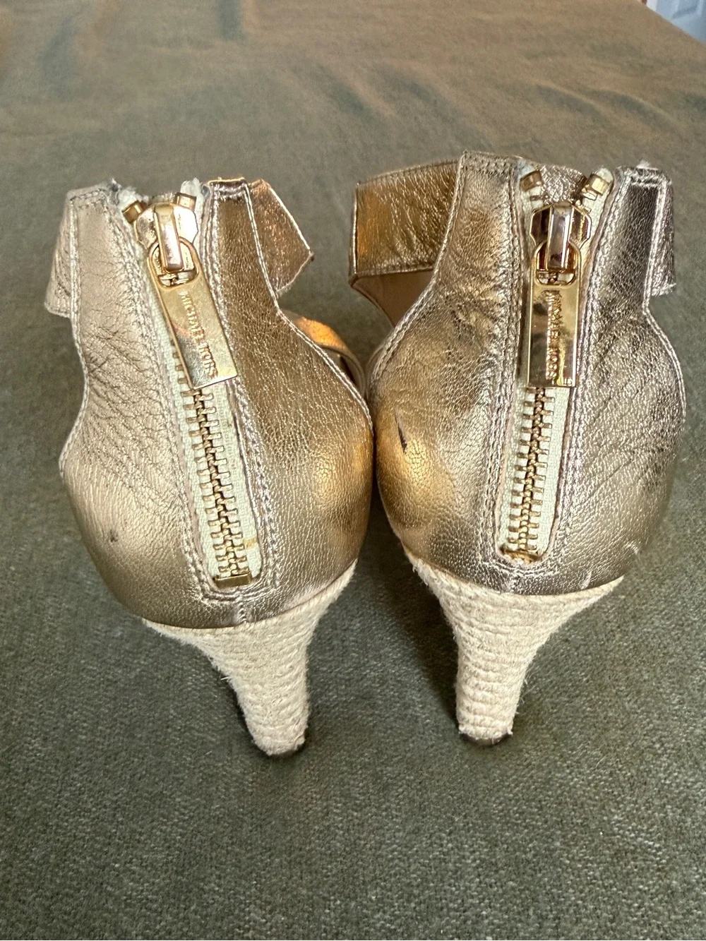 Michael Kors Metallic Gold  Wedge Sandals